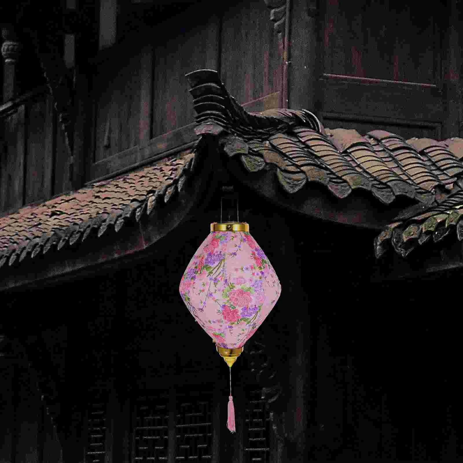Lanternes de Style Chinois pour Décoration d'Extérieur, Breloques, Grillades, Jardin, Festival, Motifs Floraux