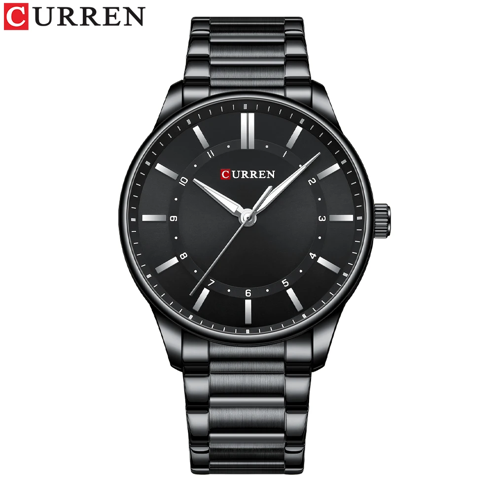 

CURREN Classic Simple Quartz Watch for Men Business Casual Wristwaches Men's Stainless Steel Band Luminous Hands Clock Male 8430