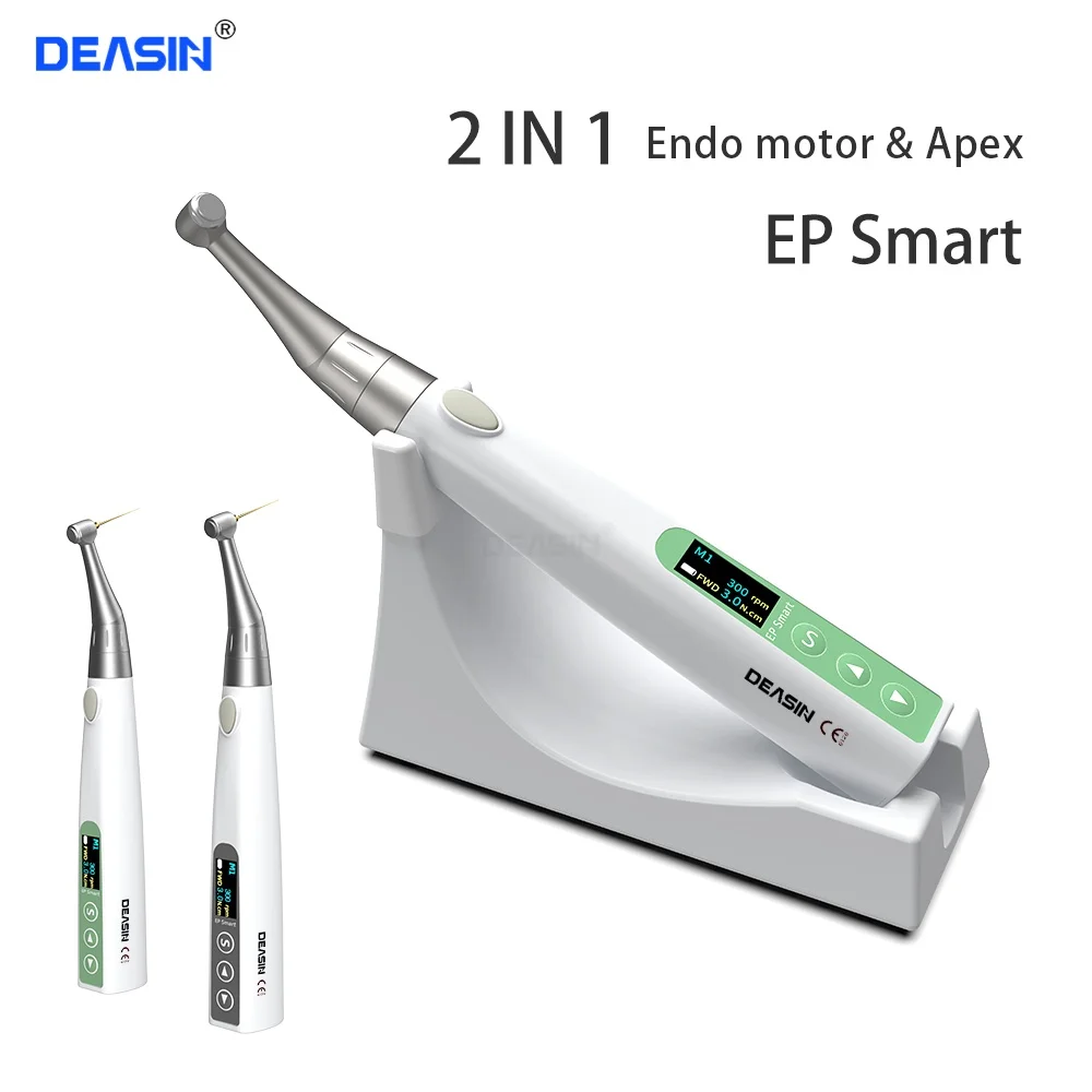 

2 In 1 Dental Wireless Endo Motor Built In Apex Locator Root Canal Treatment Reciprocating 360°Adjustable Handpiece EP-Smart