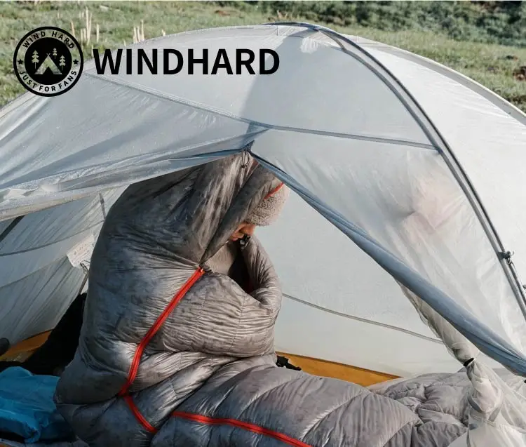 WIND HARD DUSK Upgrade 7D DWR Nylon 800FP Ultradener Schlafsack Down Pro Ultraleichte Camping Wandern Rucksackreisen Schlafsäcke – Detail 2