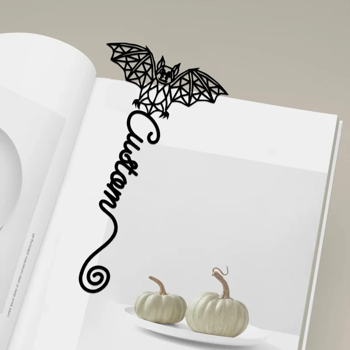 

Custom Bookmark, Book Lover Gift, Bat Bookmark, Halloween Bookmark, Halloween Gift, Unique Bookmark, Custom Name