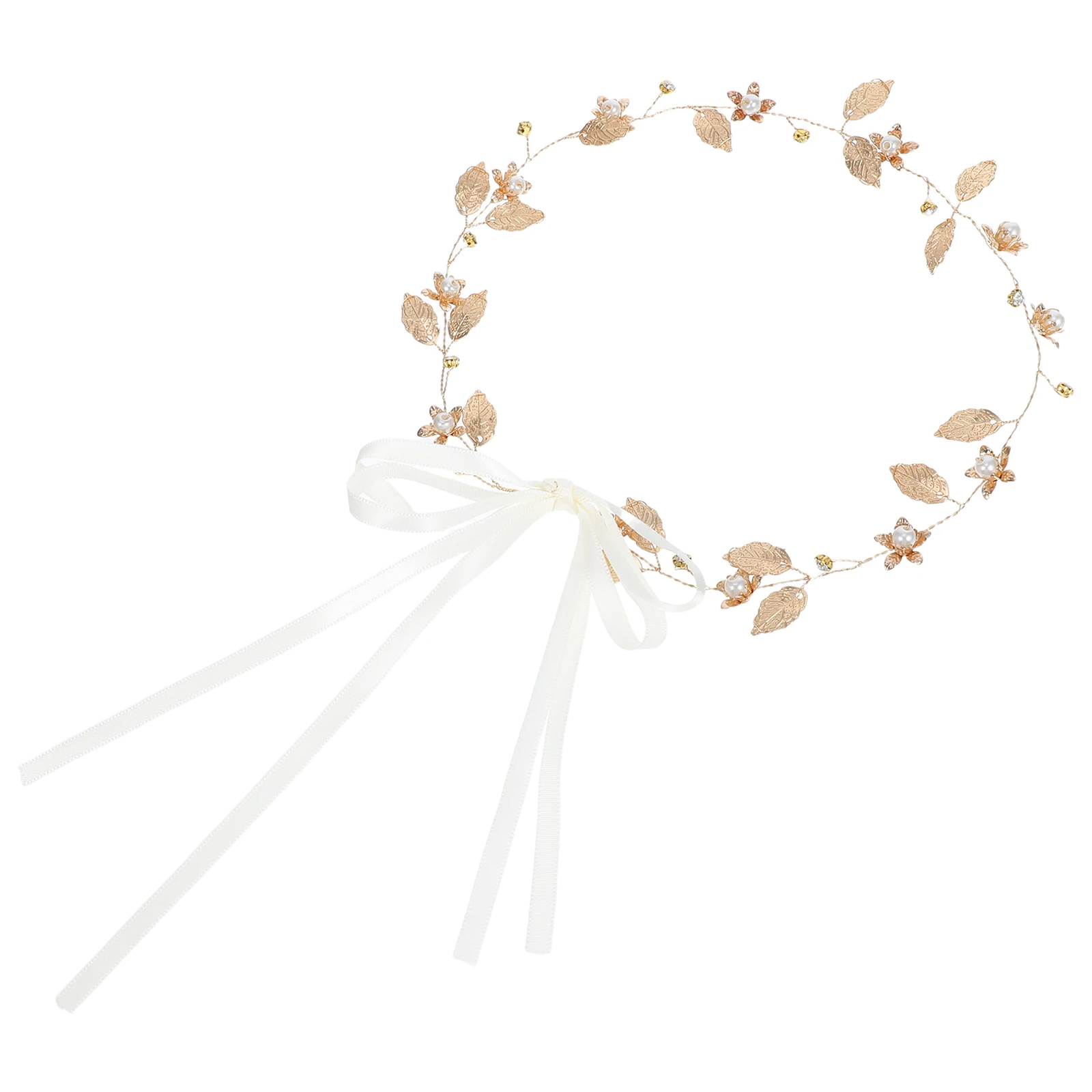 

Golden Leaf Wedding Headband Bridal Headdress Headband Elegant Hair Decorations Wedding Party Prom Classic Style