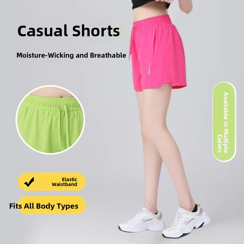 Pantaloncini Sportivi a Vita Alta da Donna, Abbigliamento Casual per Danza e Fitness, Multicolore, Nuovo Stile Estivo, Pantaloni Yoga