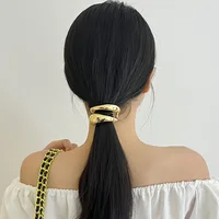 Simple Chunky Hollow Double-layer Metal Hair Clips For Women Hairbands Elastic Scrunchies Hair Ropes Fashion Hair Accessories - Image 2