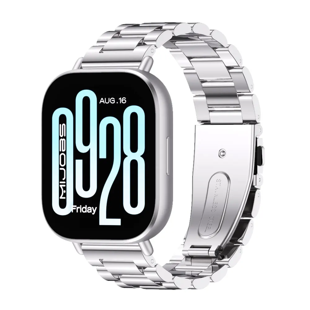 حزام لساعة Redmi Watch 5 Active Watchband لـ Redmi Watch 5 Lite سوار معصم معدني من الفولاذ المقاوم للصدأ بديل الساعة الذكية