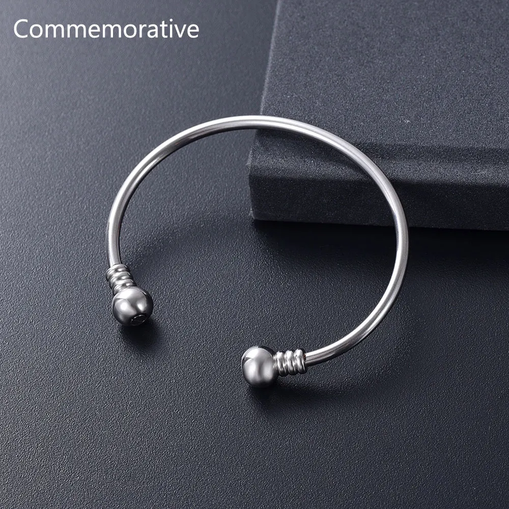 Double End Open Cremation Urn Bracelet For Ashes Fashion Stainless Steel Memorial Jewelry Keepsake Bangle 4 Colors Ashes Lockets