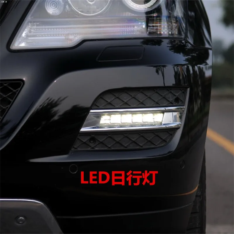 2PCS LED Daylight For Mercedes Benz ML350 W164 ML280 ML300 ML320 2010 2011 Accessories LED DRL Daytime Running Light LED Lamps