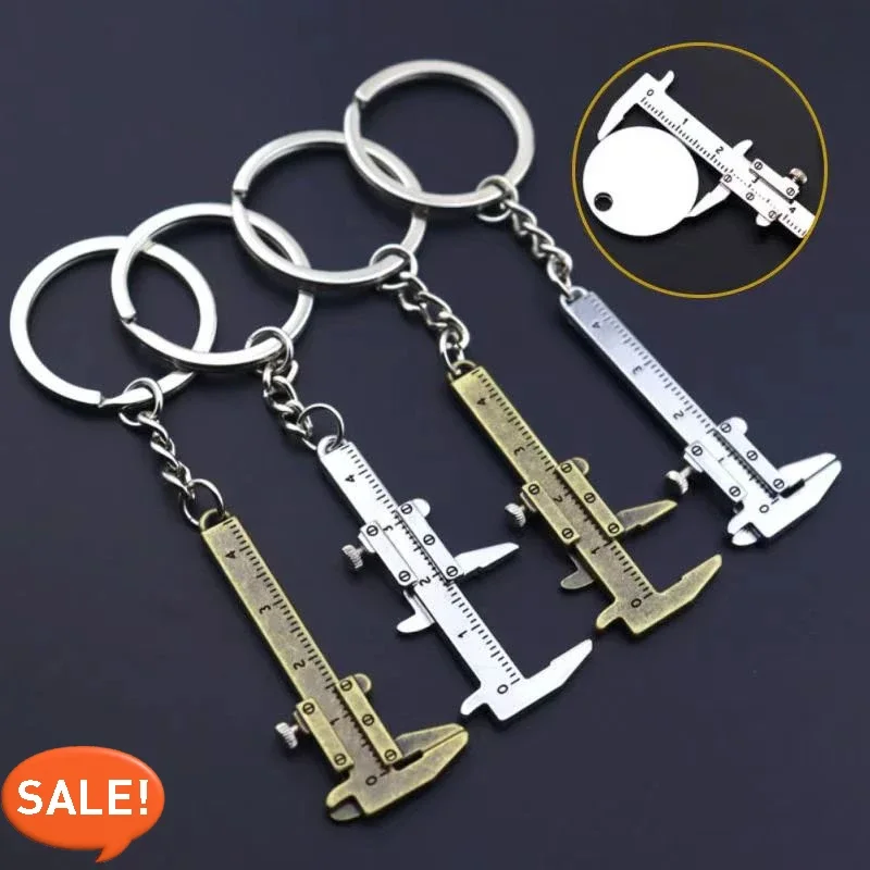 GEFENSI Portable Mini Caliper Tools Zinc Alloy Vernier Caliper 0-40mm Keychain Measuring Compact For Household Tool