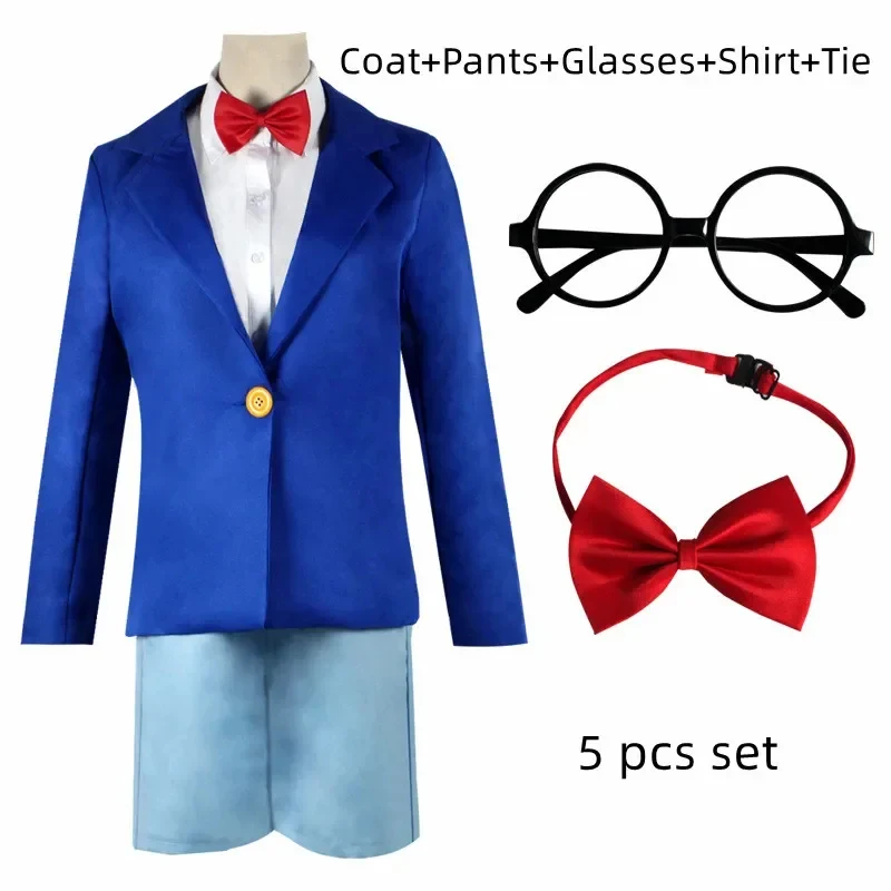 2026 Hot anime Kids Adult conan edogawa Detective Case Closed Konan Cosplay Costume School Uniform XVZVR view 6