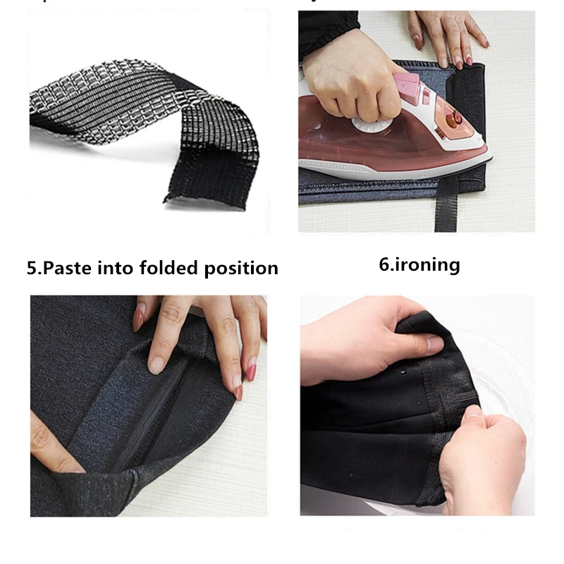 Self-Adhesive Pants Paste DIY Iron on  Edge Shorten Repair  for Jean Clothing and   Apparel Sewing Fabric