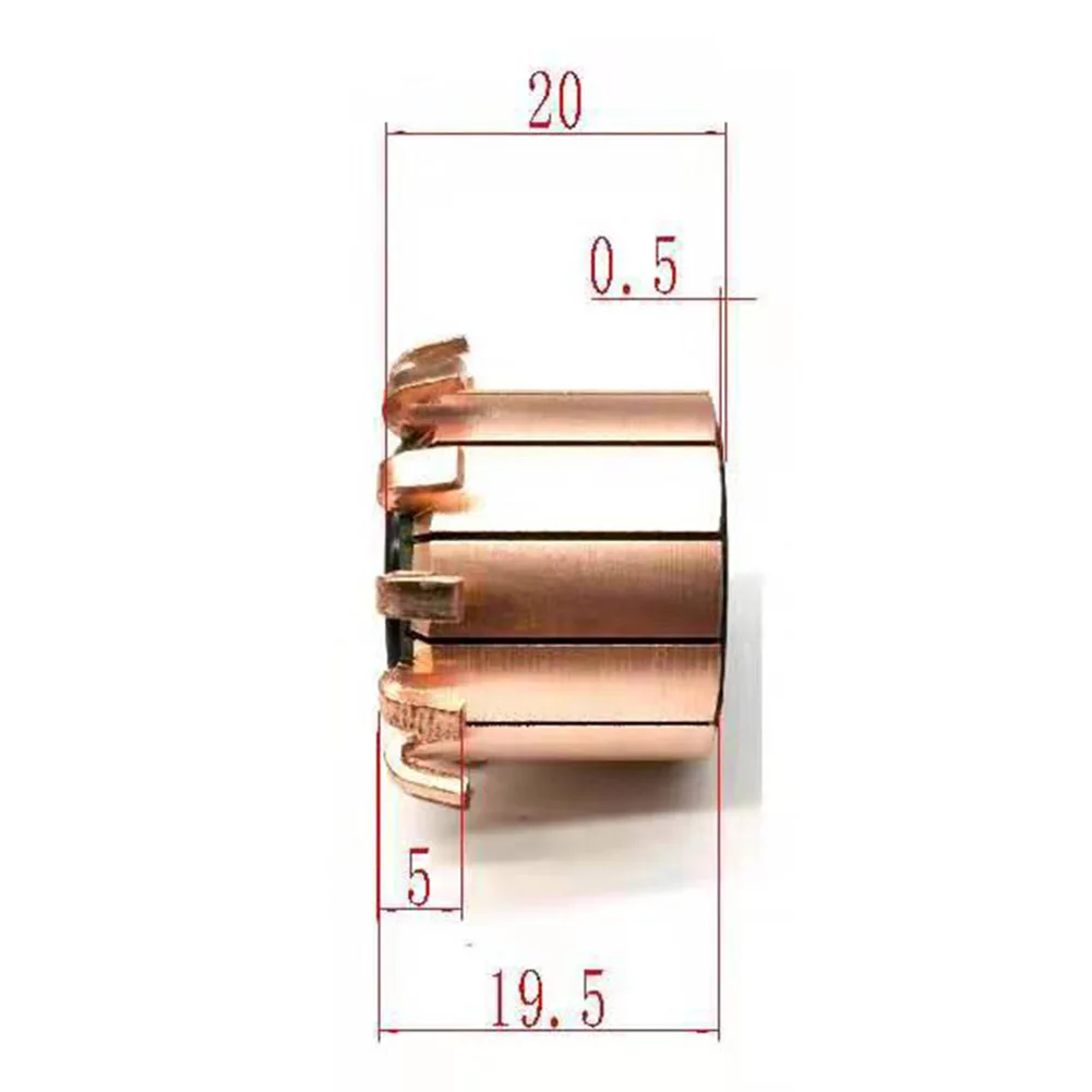 Enhance Motor Performance Copper Commutator for Home Appliances and Power Tools Wear Resistant Material 12 Gear Teeth Design