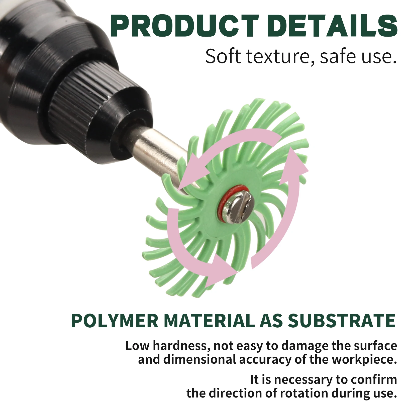 Zestaw dysków szczotkowych promieniowych 48/76 szt. 1 cal (25 mm) 50 mm do szlifowania biżuterii, akcesoria do narzędzi obrotowych Dremel z trzpieniem 3 mm/2,35 mm