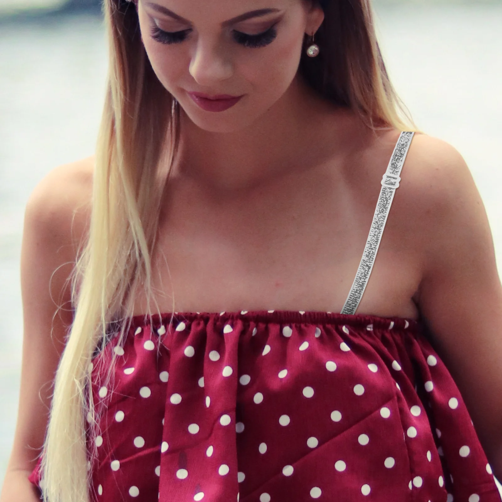 أشرطة حمالات الصدر بديلة قابلة للتعديل وحزام كتف قابل للفصل للنساء وحزام تمديد لفستان الأنبوب سترة هالتر من النايلون