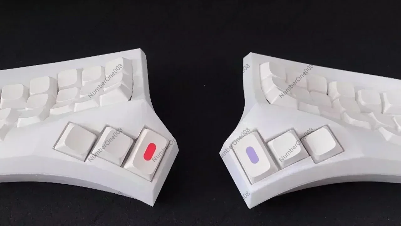 Curved Split Keyboard Kit Custom 3x6 Configuration 2.4g Wireless Single-mode Hot Swap Vial Change Key for Design Gift