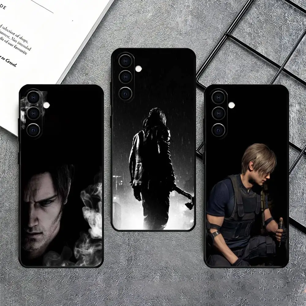 Leon Kennedy Phone Case For Samsung Galaxy A73,A72,A71,A70,A53,A52,A51,Others Soft Black Cover