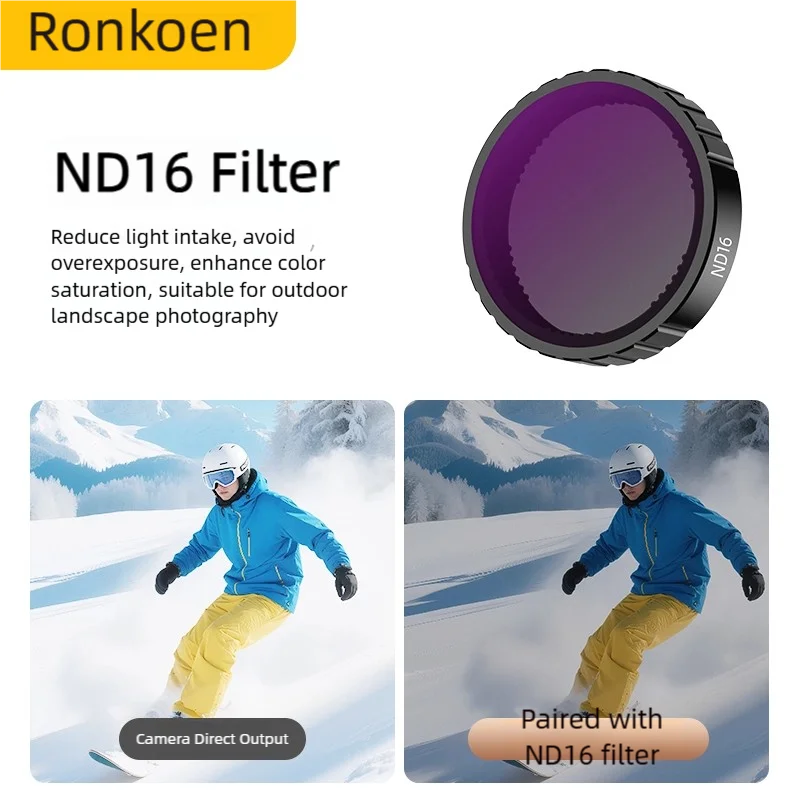 Ronkoen ND CPL Filter für DJI OSMO Action4/5Pro Action Kamera Zubehör CPL ND8 ND16 ND32 Objektiv Set Aluminium legierung Rahmen