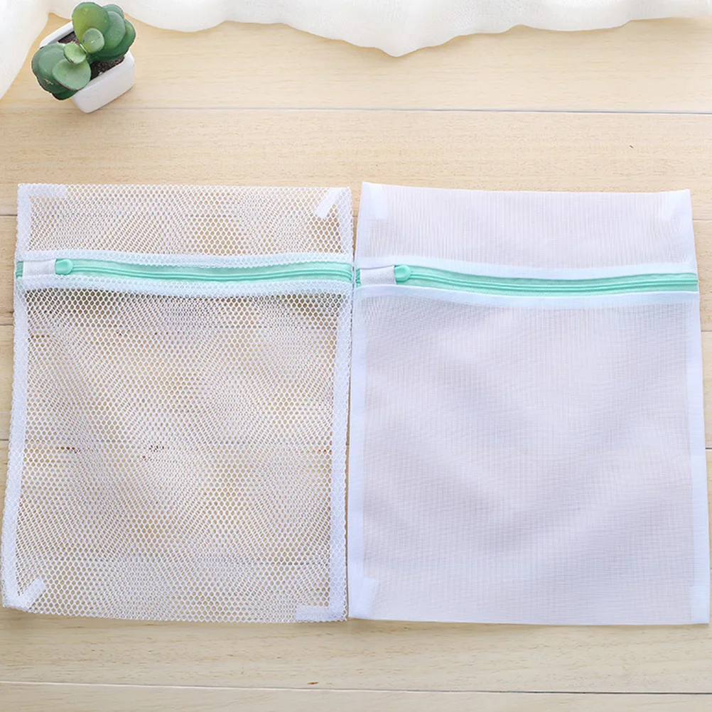 

3pcs Laundry Bag Mesh Set White Small Medium Large For Delicates Sweaters Knits Trousers Coats Washing Protection Organizer