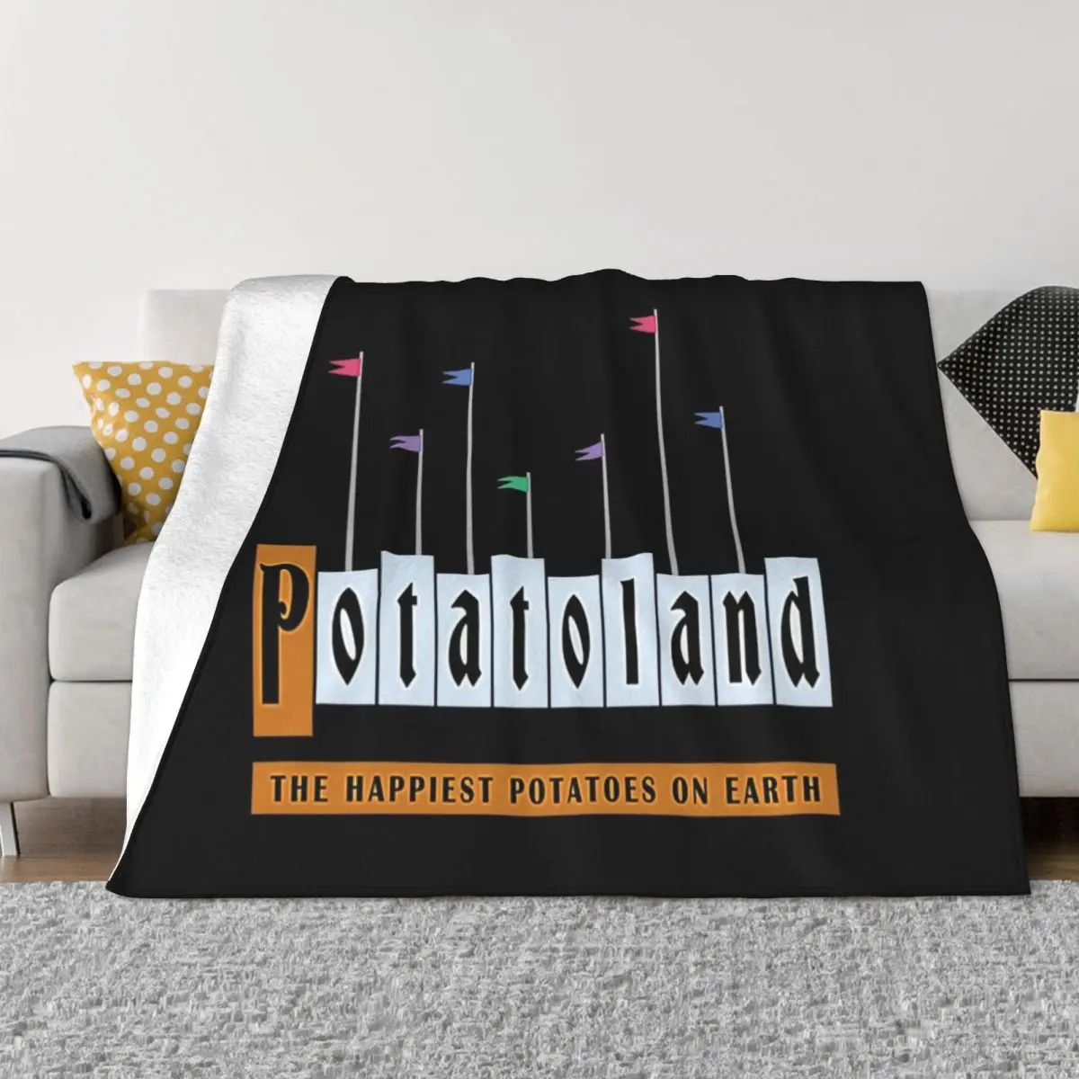 

Potatoland T-Shirt Throw Blanket Warm Blanket Blankets For Baby bed plaid Polar blanket