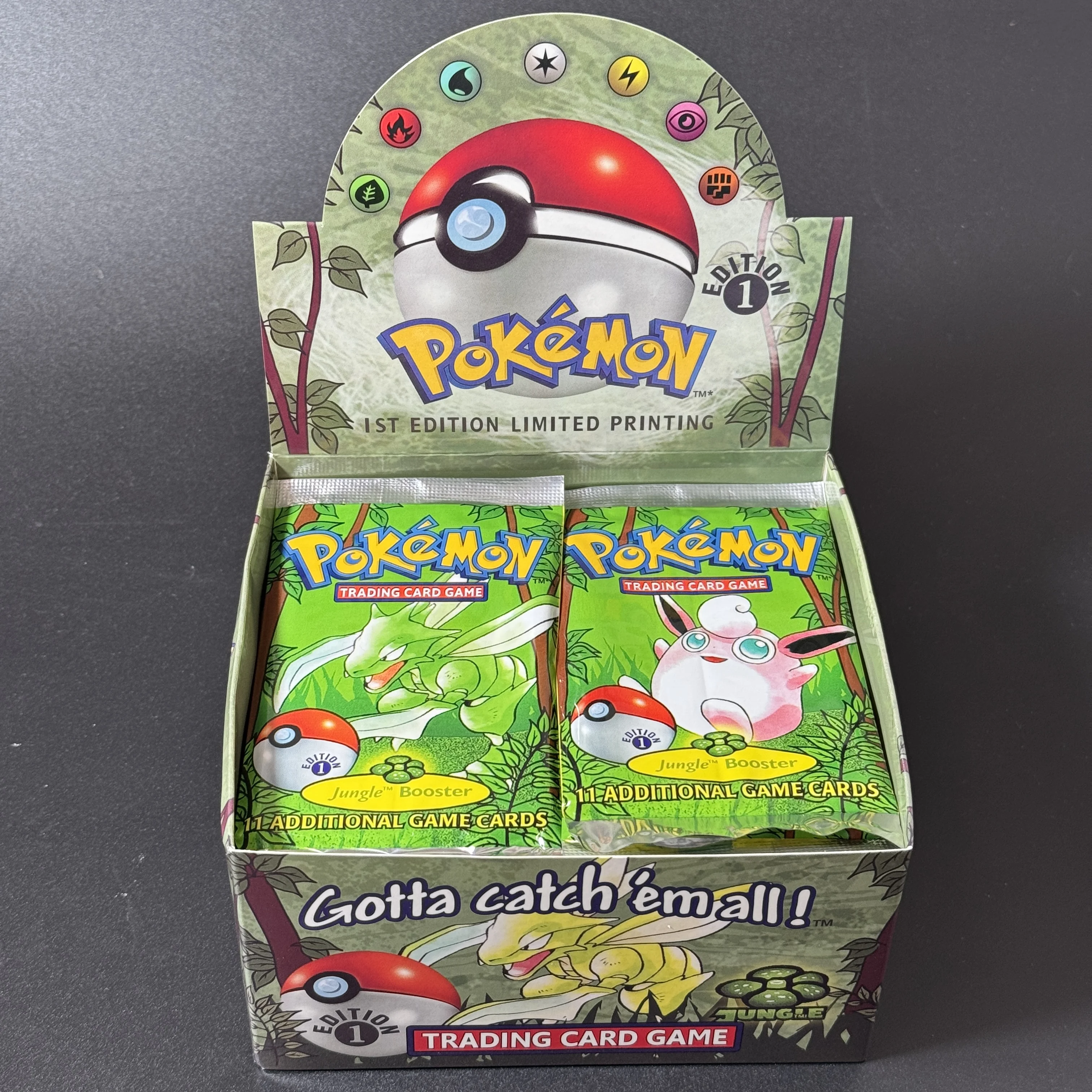PKM Base Set Fossil Jungle Team Rocket Neo Destiny Booster Box 1999 2000 Year 1st Edition 1Box 36 Packs Proxy Game Cards Sealed