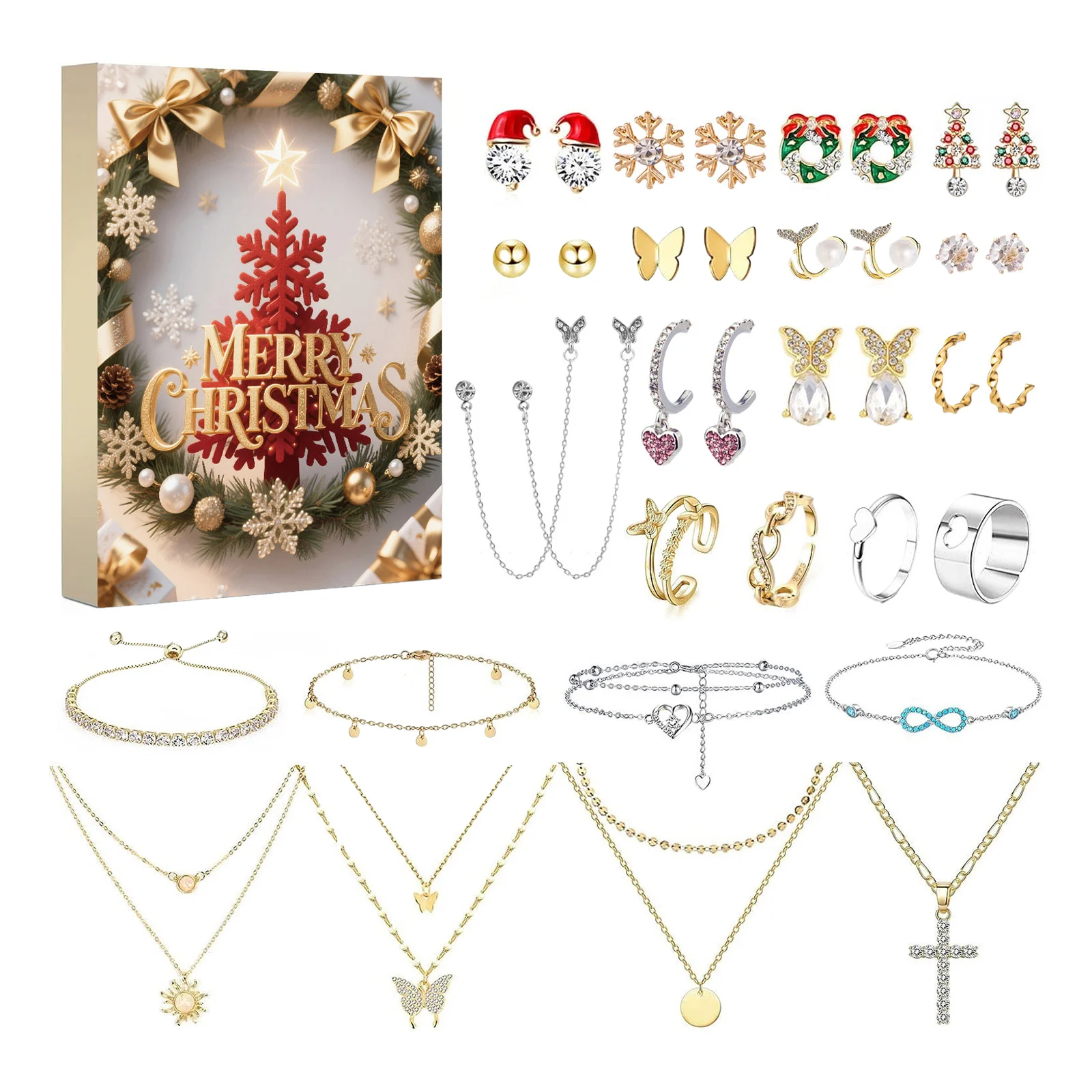 3 دقائق الموقت السائبة مجوهرات تقويم القدوم للنساء المراهقات أزياء أساور القلائد خواتم ساعة توقيت رقمية مع #3