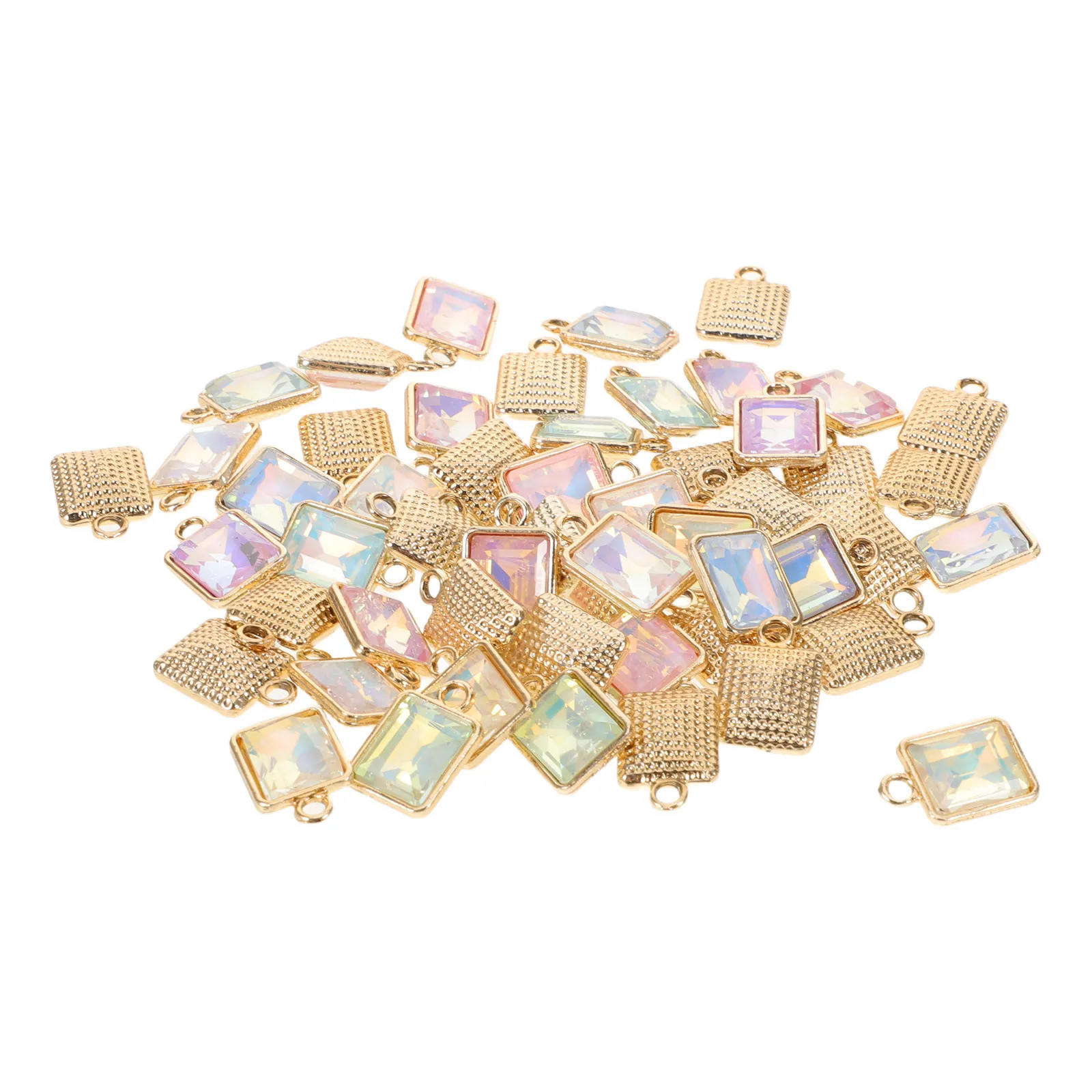 

50Pcs Crystal Dangle Charms Lightweight Portable Versatile Applications for Shoes Earrings Hair Accessories Charms for Earrings