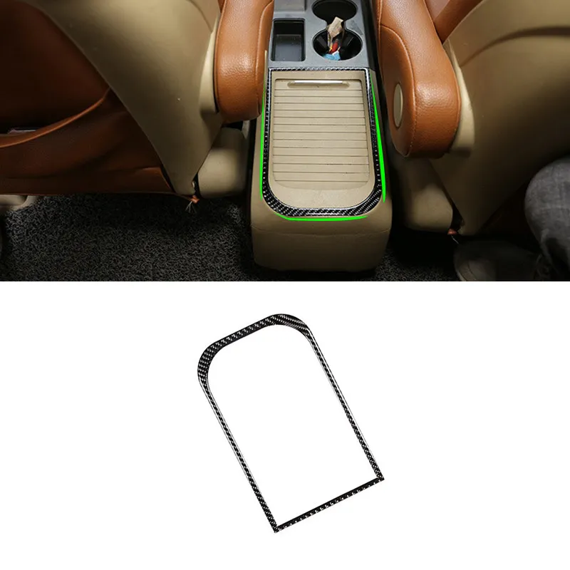 For Honda CRV 2007 2008 2009 2010 2011 Car Carbon Fiber Center Armrest Box Outer Frame Cover Protective Trim