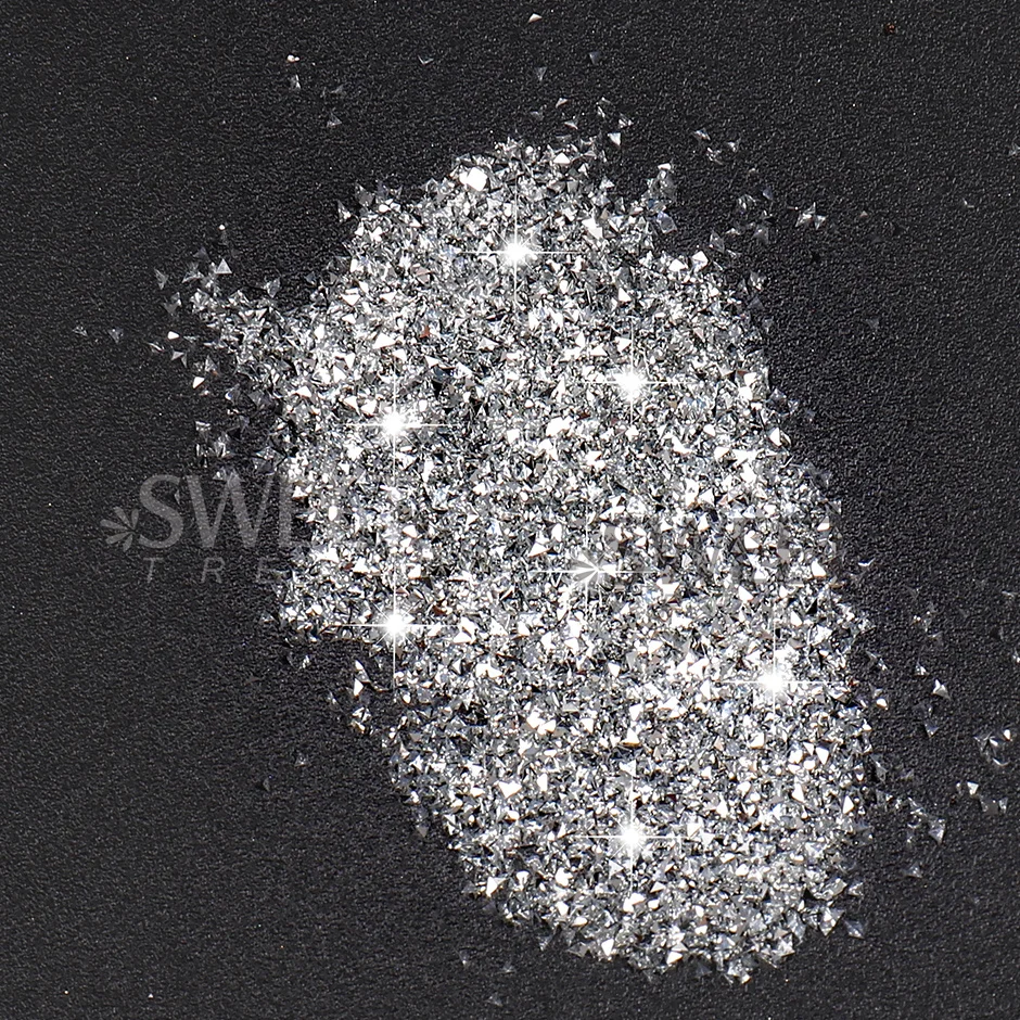 1 Box Reflective Silver Nail Powder Flash Disco Diamond Chrome Pigment Dipping Powder Nail Glitter Rhinestone Sequins SWS52