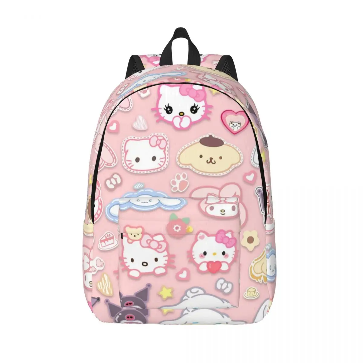 

Аниме Kawaii милый рюкзак «Hello Kitty Kuromi My Melody», школьный рюкзак для школьников средней школы, рюкзак для подростков, дорожный рюкзак
