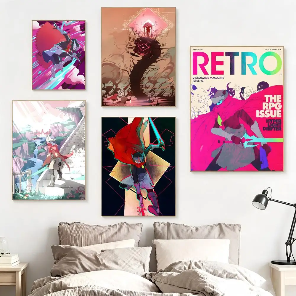 Action RPG Game H-Hyper Light Drifter Poster impermeable para el hogar sala de estar dormitorio bar decoracion estetica