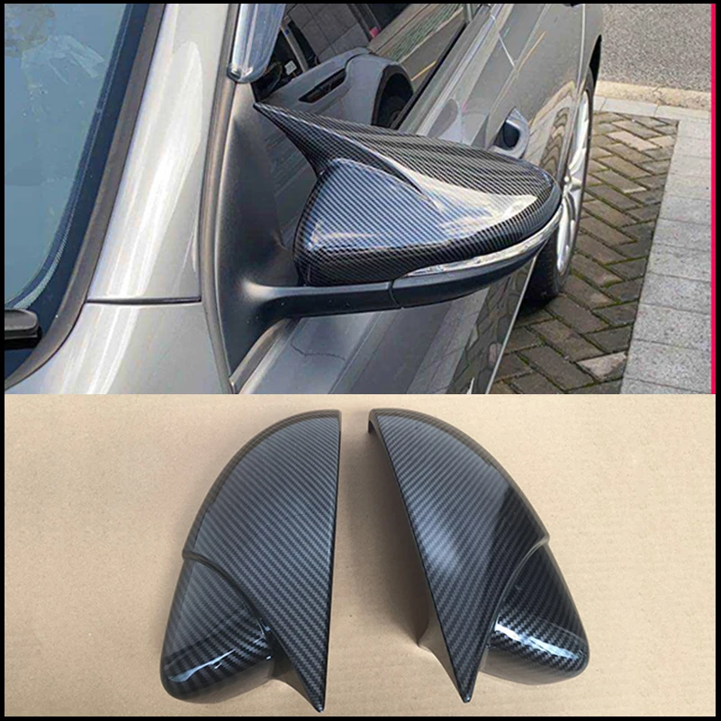 Car Styling For Volkswagen VW Golf 6 MK6 GTI GTD 2009-2013 Rearview Mirror Cover Caps Sticker Trim With Horn Auto Accessories