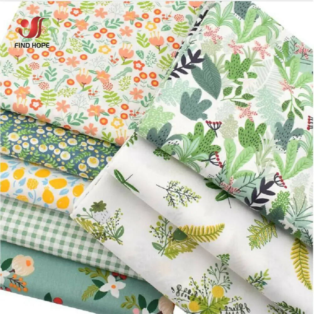 8PCS 25cm*25cm Cotton Fabric Printed Cloth Sewing Quilting Fabrics for Patchwork Needlework DIY Handmade Crafts Material