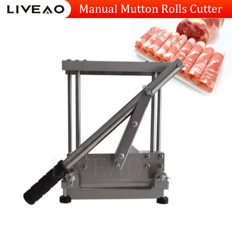 Household Manual Meat Slicer For Frozen Lamb Beef Cutting Machine Vegetable Hot Pot Mutton Rolls Potato Cutter