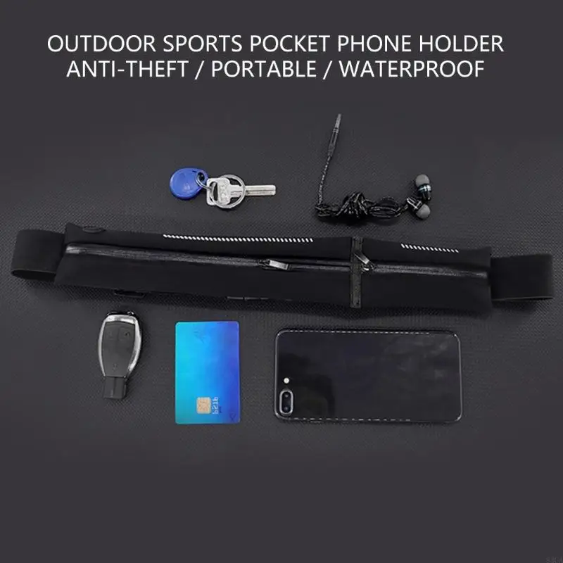 

Поясная сумка для скалолазания, тонкий, легкий дизайн, два отделения для хранения, светоотражающие полосы, регулируемый ремень