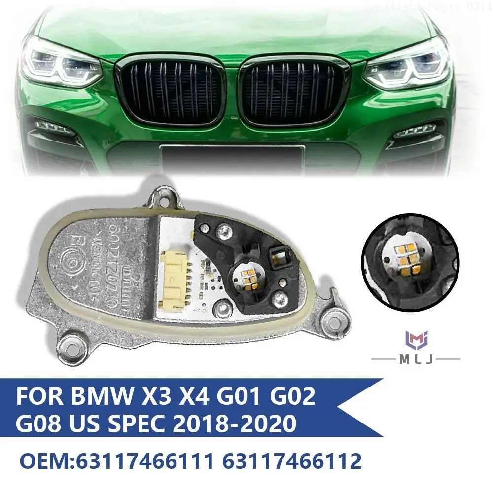 

OE 63117466111 63117466112 For 2018-2020 BMW X3 X4 G01 G02 G08 US Version LED Headlight Control Unit DRL Module Car Accessories