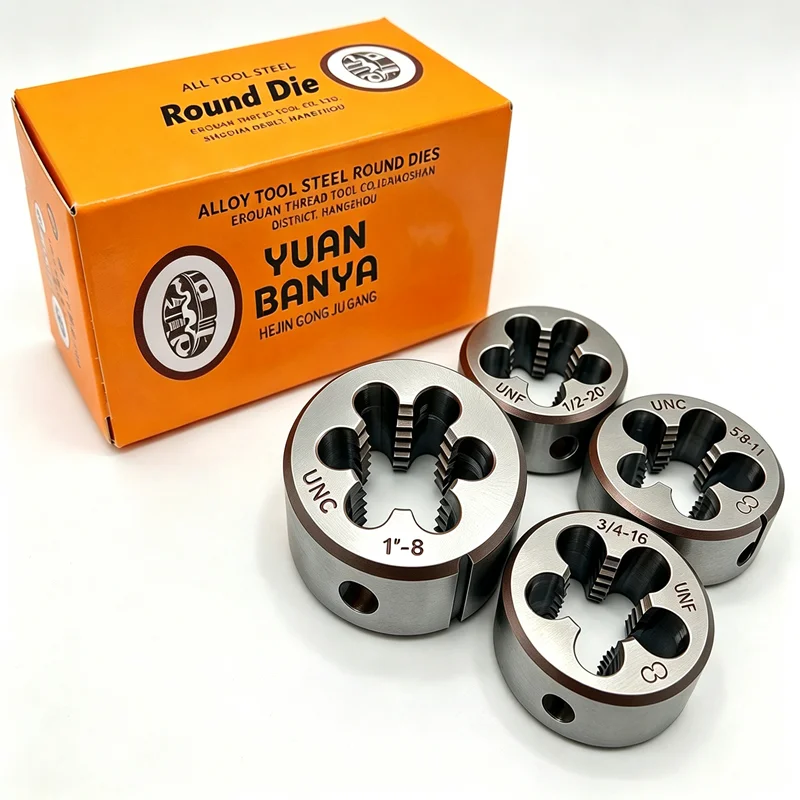 Right Hand Die UNC/UNF/UNS/UN/UNEF 1pcs American, 1/2, 9/16, 5/8, 11/16, 3/4, 13/16, 7/8, 15/16, 1 Inch, External Thread Die