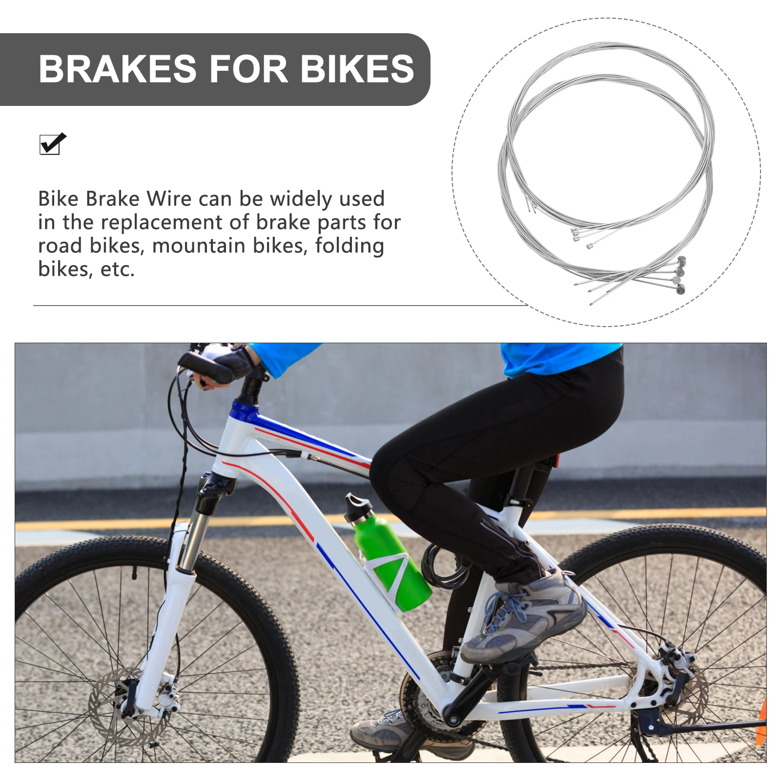 

1Set Bike Brake Cables Kit Lightweight Durable Tough Practical Easy Install Road Mountain Folding Bicycles Gear Line