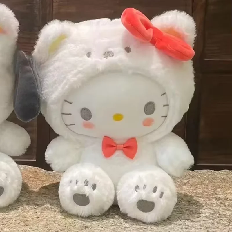 Sanrio pluszowa lalka Hello Kitty śliczne pluszowe zabawki Cos Bear Kuromi Cinnamonroll Pochacco zabawki dla dzieci urodziny prezent na boże narodzenie