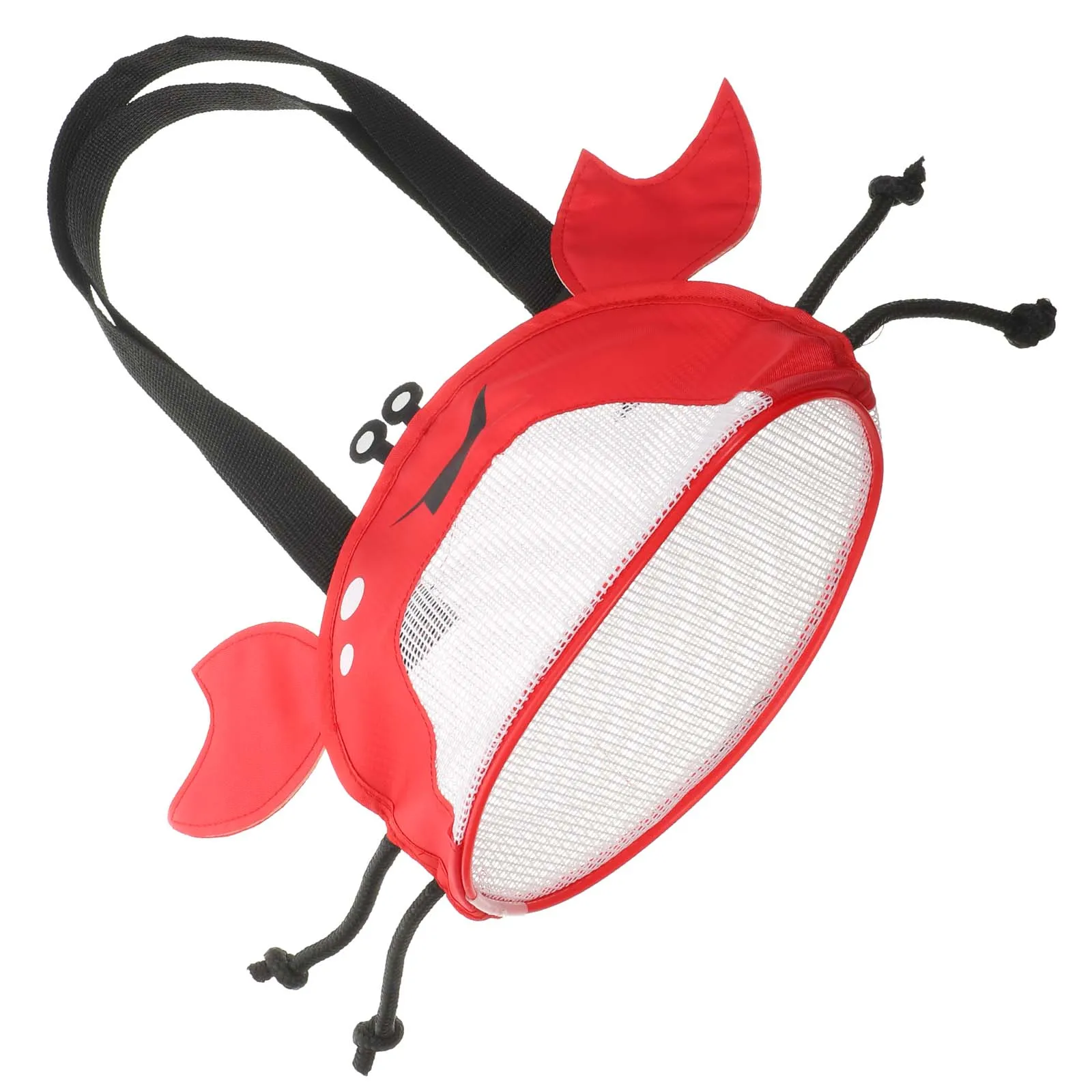 

Crab Beach Bag Kids Toy Shell Collecting Tote Lightweight Portable PVC Cloth Mesh Storage For Toys Swimwear Snacks Adjustable