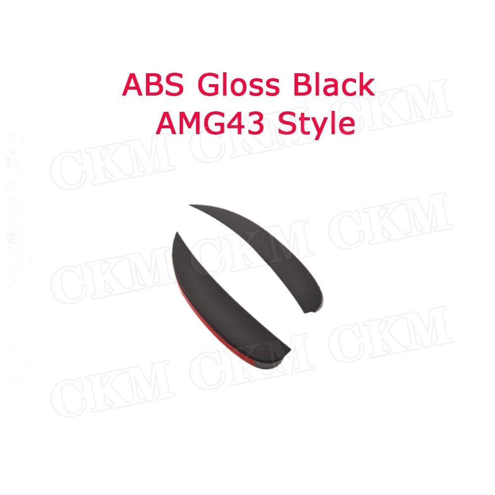 Carbon Fiber Front Bumper Splitter Fins for Benz CLS Class W257 CLS260 300 350 450 CLS53 AMG43 Style ABS Gloss Black Decorations