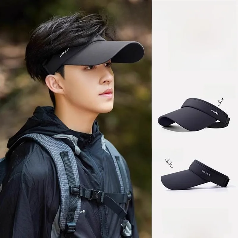 

New 2026 Men's Sun Protection Hat Outdoor Sports Fishing Cycling Empty Top Duckbill Cap Breathable Comfortable Spring Summer