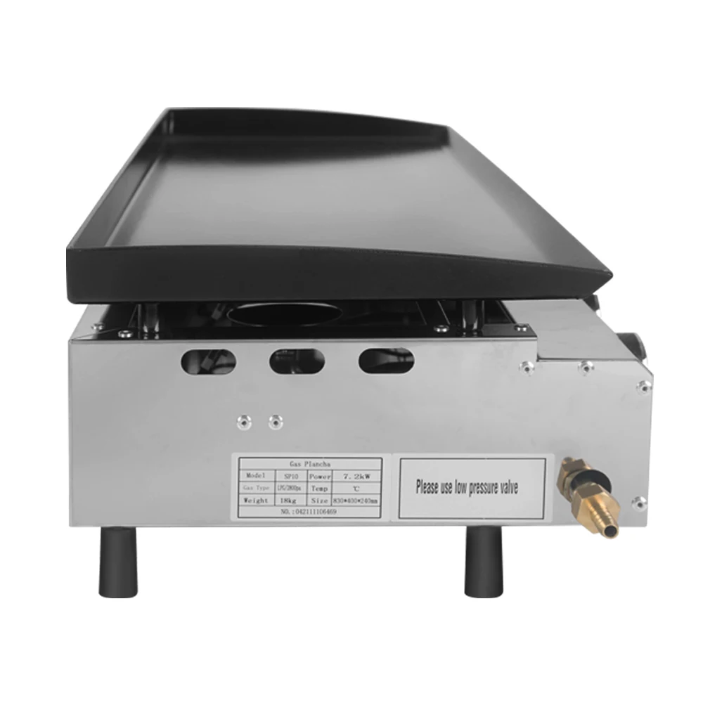 ITOP-Plancha LPG para barbacoa, superficie antiadherente, placa de hierro fundido esmaltado, 4 quemadores, área amplia de cocina, exterior