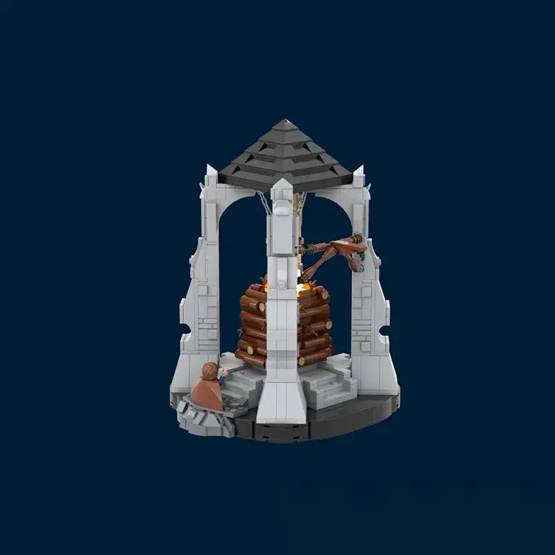 MOC serie de películas famosas, torre de baliza, arquitectura, traje Modular, bloques de construcción, modelo de ensamblaje creativo, juguetes para niños, regalo