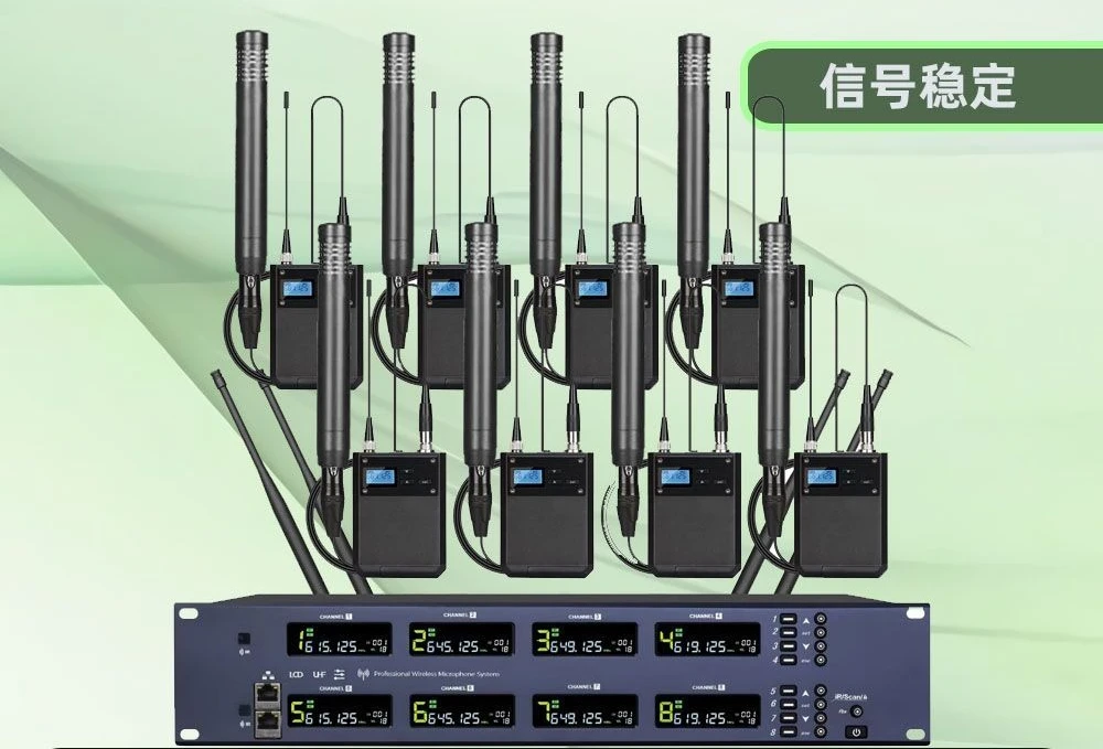 Drahtloses professionelles Mikrofon, Gürteltasche, kapazitive kleine Membran, am Kopf getragendes Brustmikrofon, Leistungsmikrofon