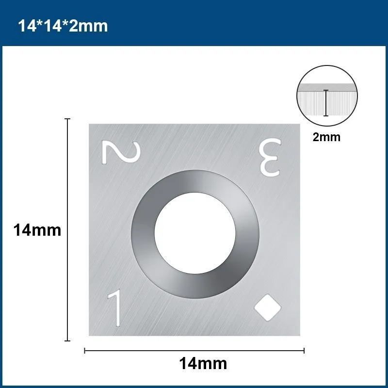 Carbide Insert 12x12x2.2/10.5x10.5x2.2/14x14x2mm CNC Spoilboard Surfacing Router Bit Insert for WoodWorking