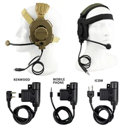 Outdoor Tactical Headset Microphone Bowman Elite II Headset U94 PTT For Kenwood Baofeng UV-5R Radio CS Hunting Gear