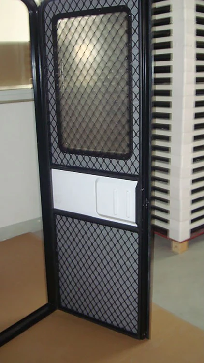 باب دخول RV على الطراز الأمريكي مع شبكة طيران للباب الداخلي وشبكة أمان بإطار أسود لشاحنة التخييم #4