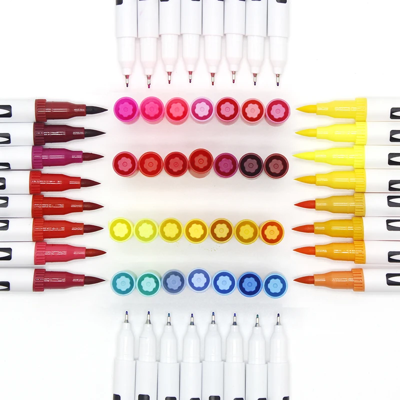 Marker Set 36/48/72/120 Farben Fin eliner Dual Tip Pinsel Stift Zeichnung Malerei Aquarell Kunst Marker Stifte für Manga Kunst liefert