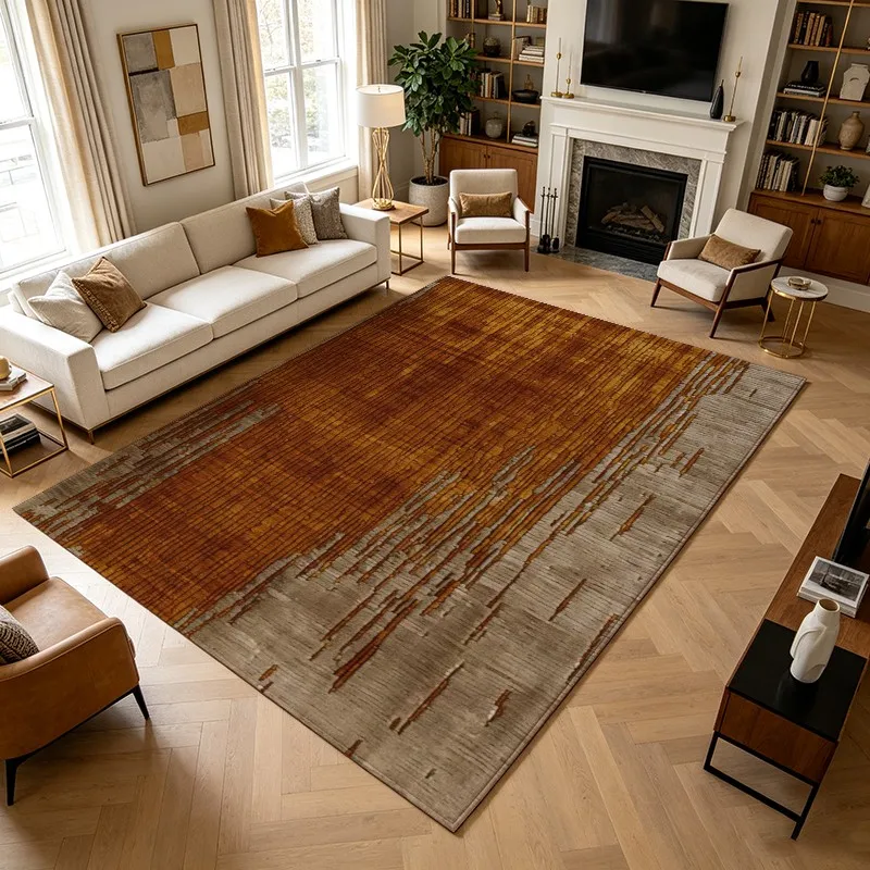 1 Piece of Wood-Textured Rug, Soft and Comfortable, Suitable for All Seasons, lightweight and Easy to Care, Perfect for Living Room Decor, Bedroom Decor, Dining Room Decor, Autumn, Winter, Home Decor, Room Decor