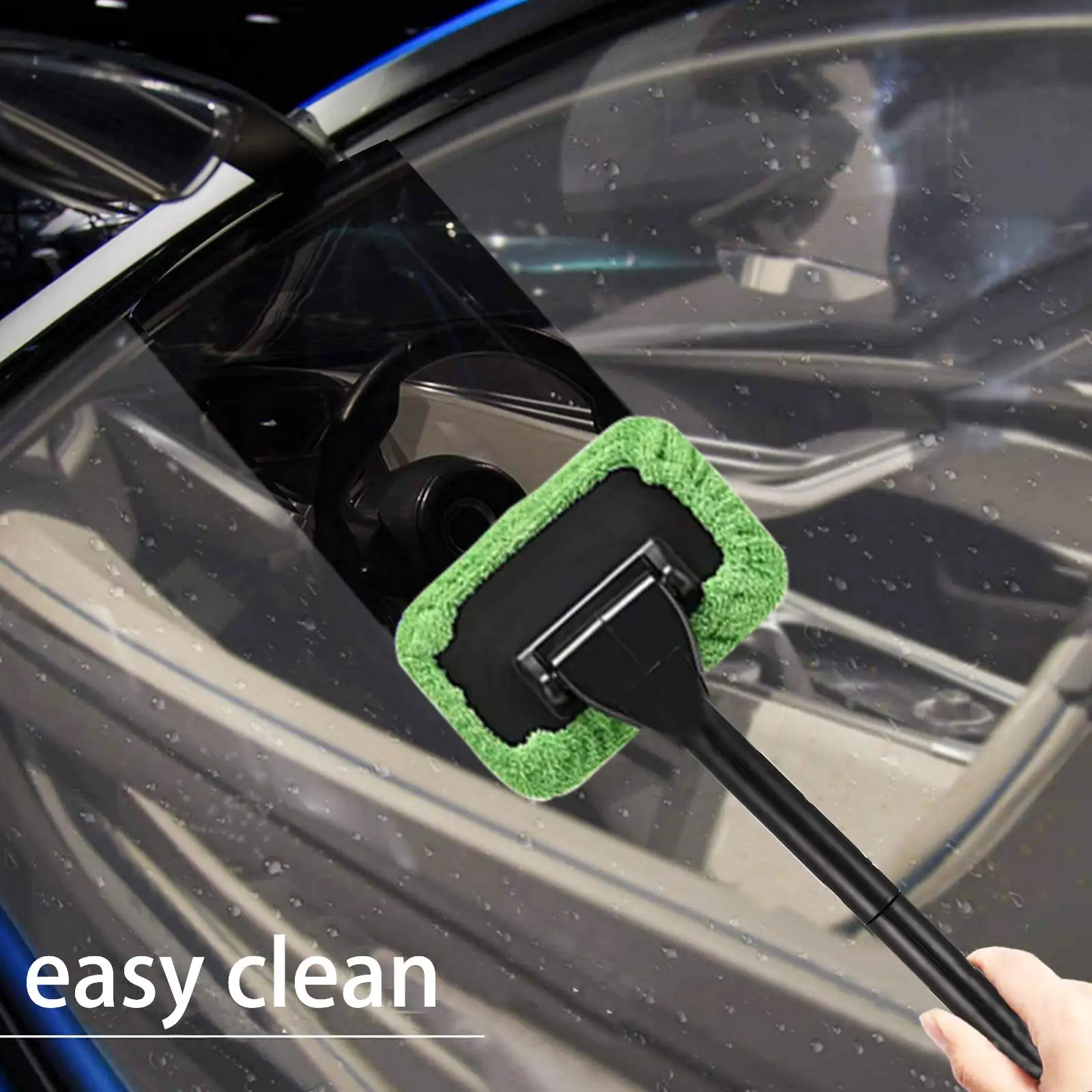 

Car Windshield Cleaning Brush Kit Interior Auto Glass Cleaner Mist Wiper with Long Handle Interior Window Cleaning Tools