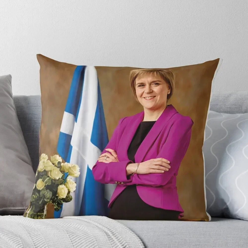 

FM Nicola Sturgeon Throw Pillow Christmas Pillows christmas ornaments 2025 christmas decorations for home 2025 pillow